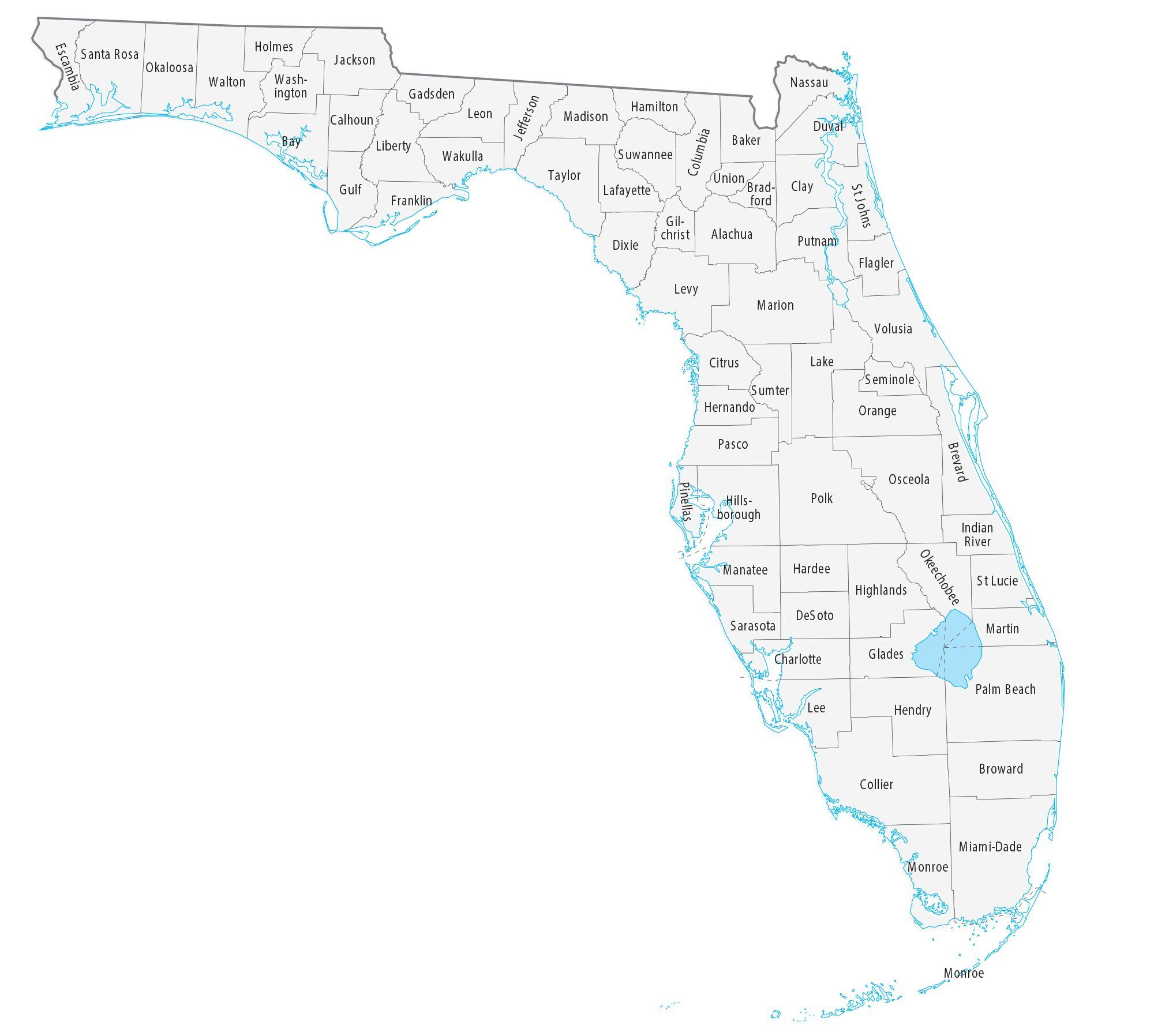 Florida Counties Map